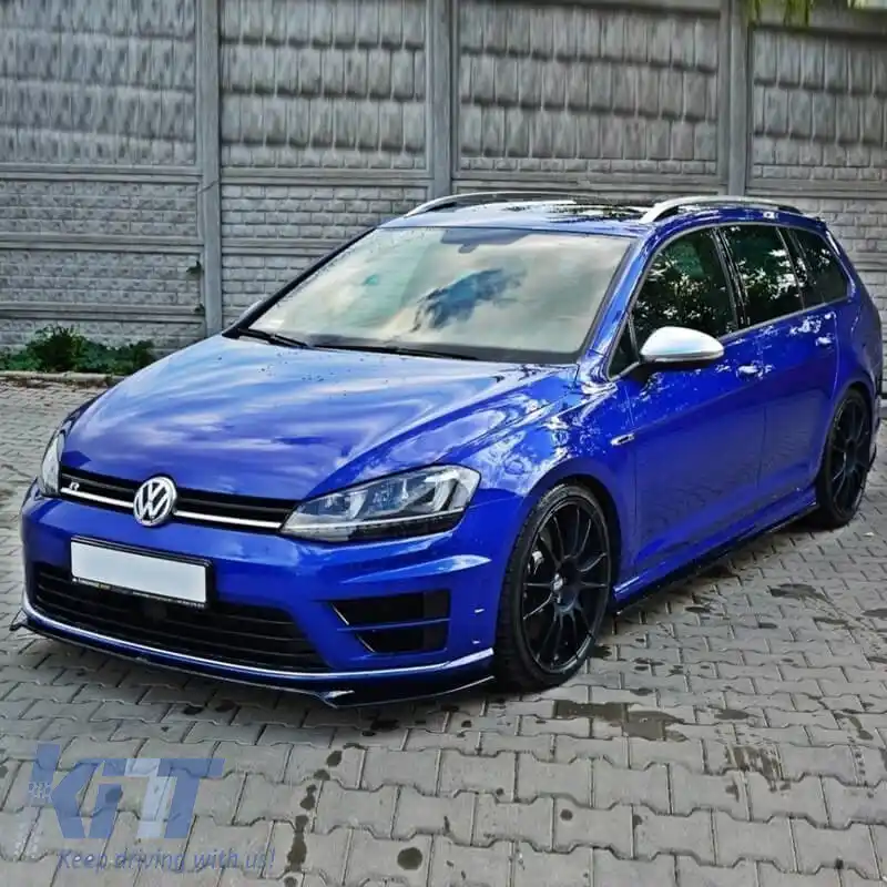 Spoiler frontal potrivit pentru VW Golf VII (7) 12-17 R & R-Line Bumper Negru Lucios V.2-image-6300231