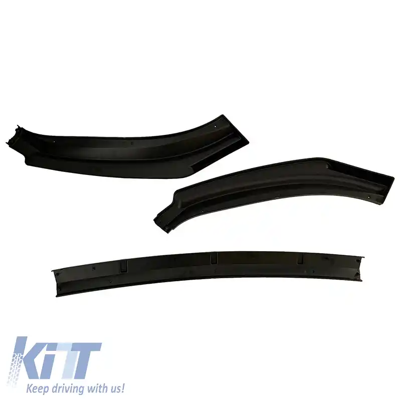 Spoiler frontal potrivit pentru VW Golf VII (7) 12-17 Bumper Standard Culoare Neagră Din Plastic Abs 3 Piese-image-6308247