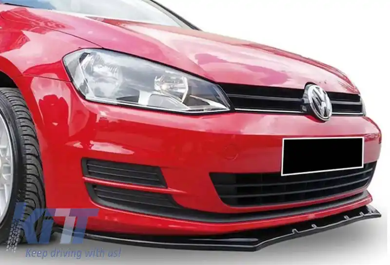 Spoiler frontal potrivit pentru VW Golf VII (7) 12-17 Race Glossy Black Versiune Standard-image-6317552