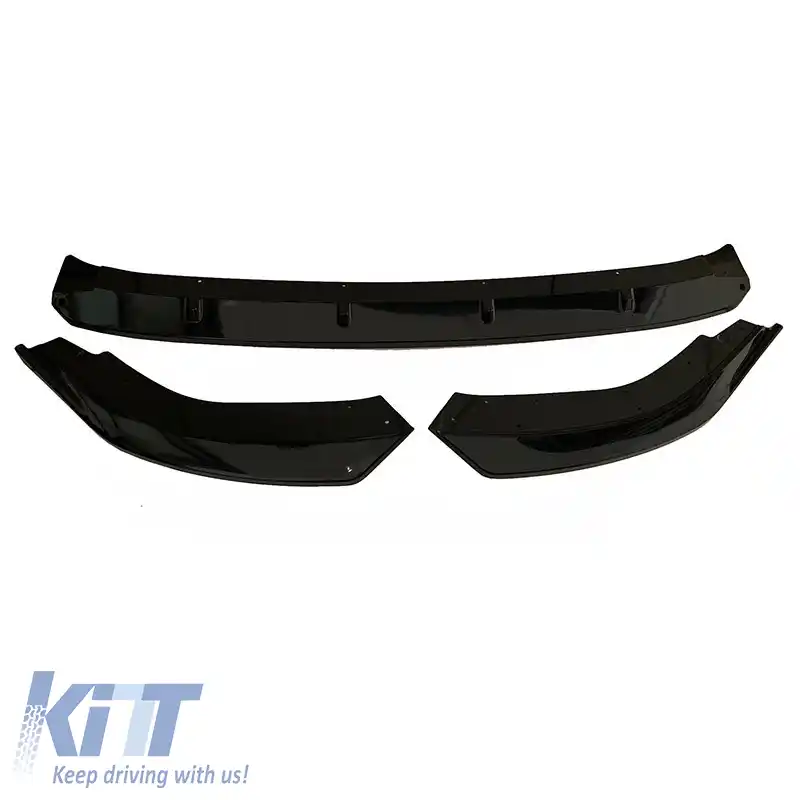 Spoiler frontal potrivit pentru VW Golf VIII (8) 21+ bara standard culoare neagră din plastic ABS 3 piese-image-6327697
