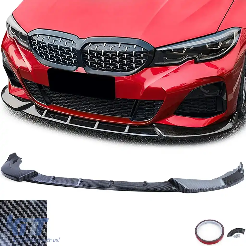 Spoiler frontal sport lip carbon look potrivit pentru BMW Seria 3 G20 G21 2019-2022