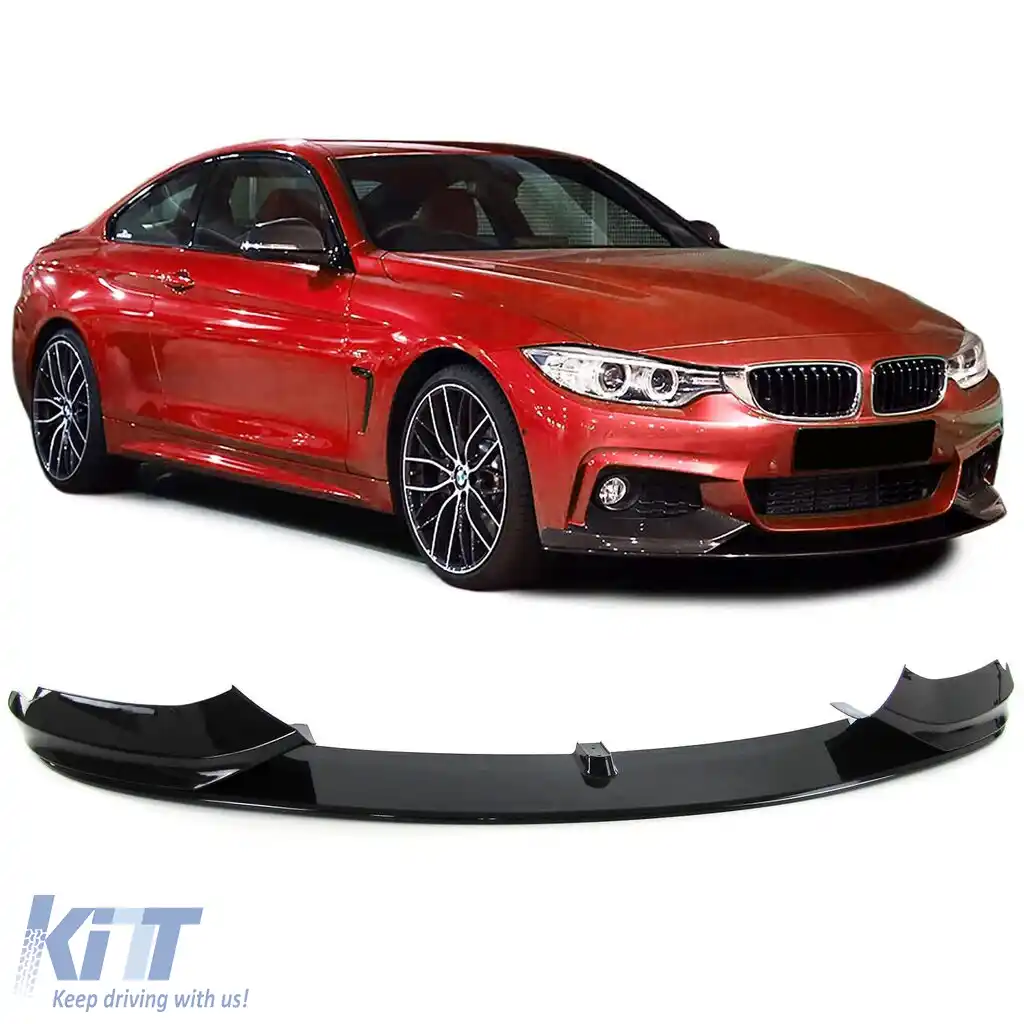 image-21-Spoiler frontal sportiv buza negru lucios potrivit pentru BMW Seria 4 F32 Coupe