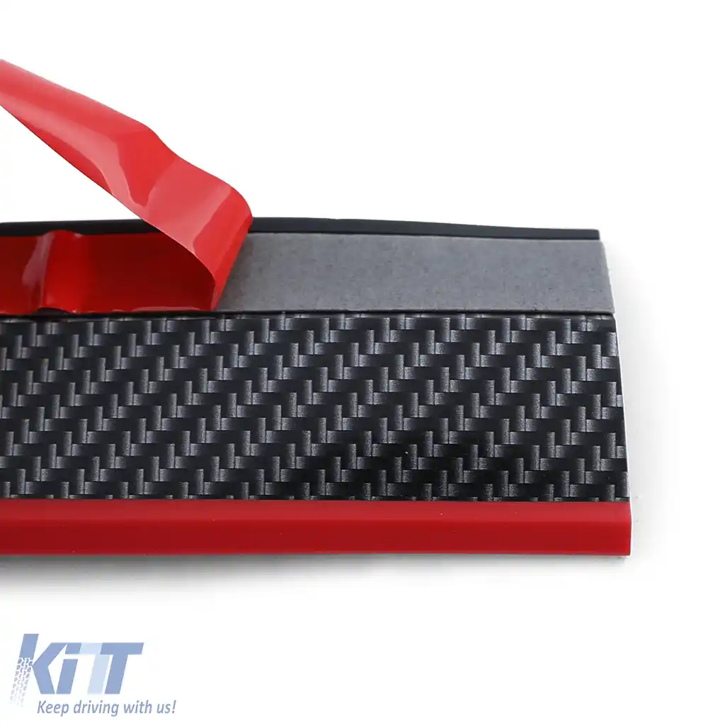 Spoiler frontal universal flexibil aspect carbon roșu 5cm 2.5 metri-image-6197907
