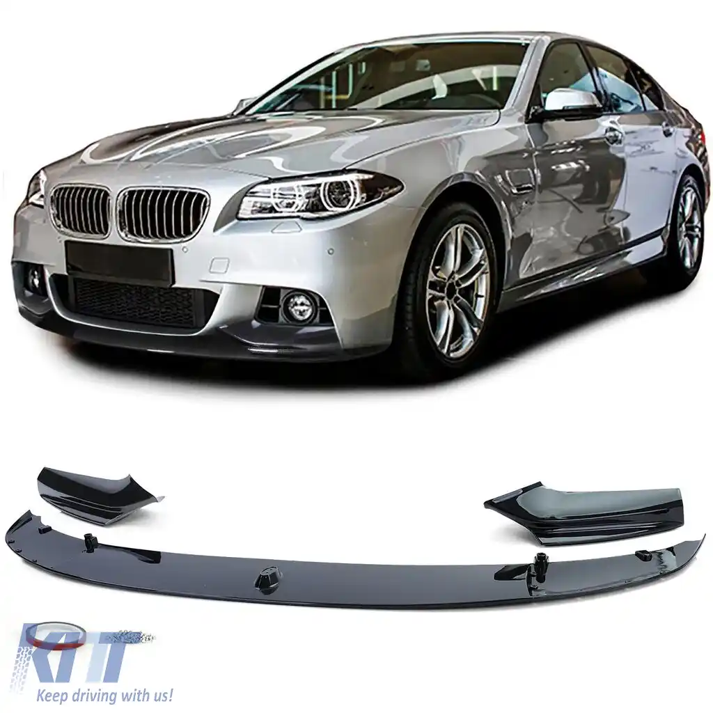 Spoiler lip față bara de protecție performanță aspect lucios potrivit pentru BMW F10 F11