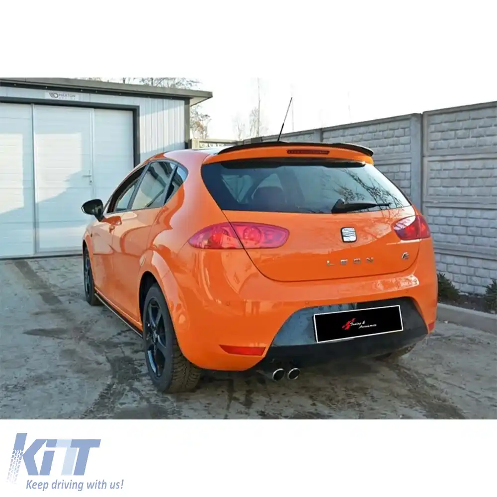 image-68-Spoiler Max Cap potrivit pentru Leon Mk2 FL Cupra Piano Negru Plastic Vacuum / 2009-2012