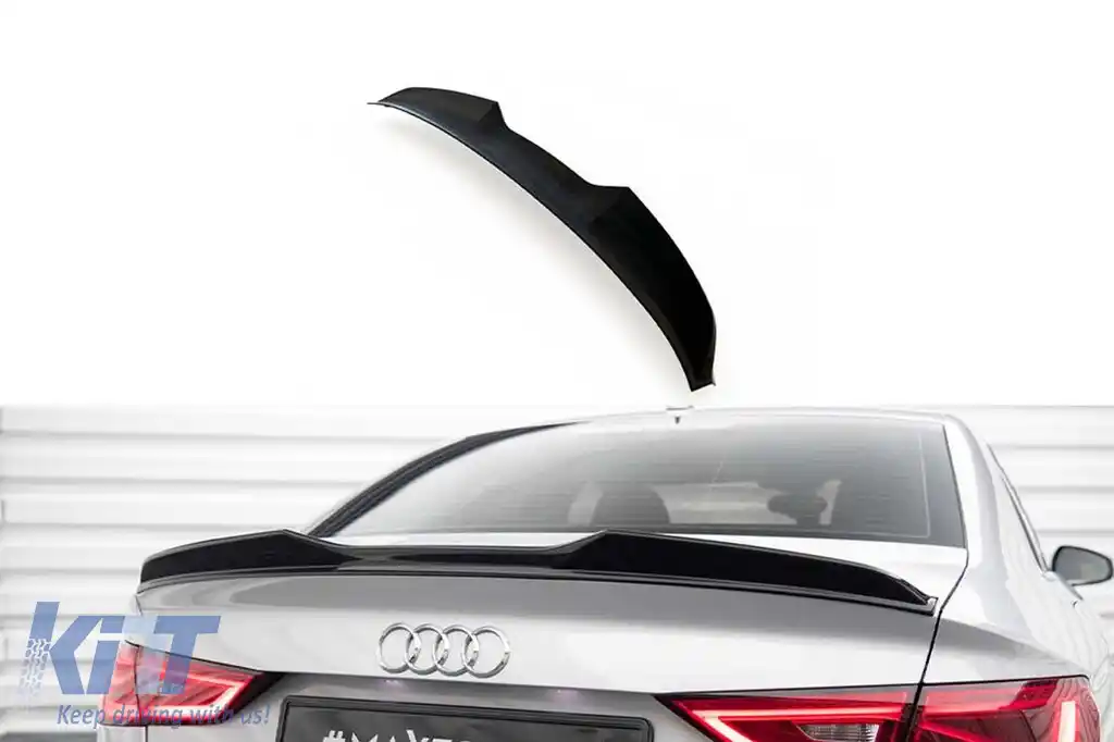 Spoiler Maxton Design potrivit pentru Audi A3 8V sedan 2013-2016, lac negru