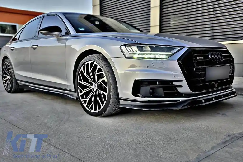 Spoiler Maxton Design potrivit pentru Audi A8, A8 S line 2017-2021, S8 D5 2019-2021, lac negru-image-6140509