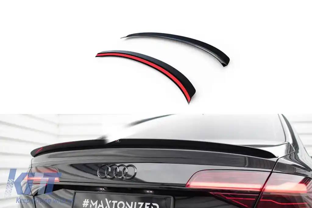 Spoiler Maxton Design potrivit pentru Audi A8 D4 portbagaj 2009-2017, lac negru