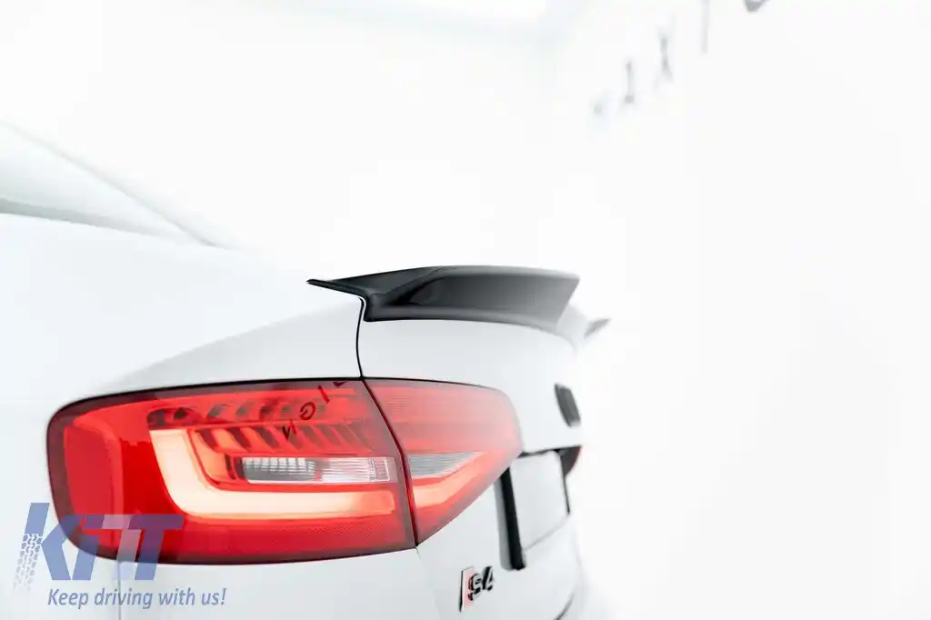 Spoiler Maxton Design potrivit pentru Audi S4 B8 sedan 2012-2015, lac negru-image-6235915