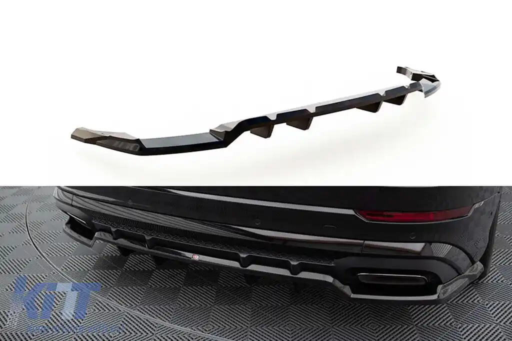 Spoiler Maxton Design potrivit pentru bara de protecție S-Line din spate a Audi SQ8, Q8 după 2023, lac negru