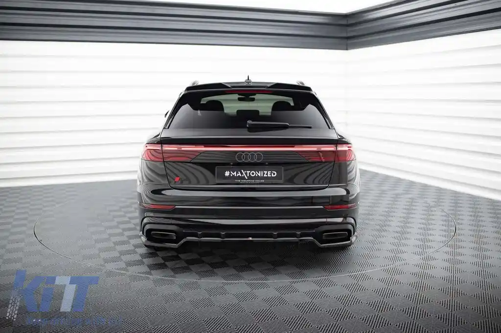 Spoiler Maxton Design potrivit pentru bara de protecție S-Line din spate a Audi SQ8, Q8 după 2023, lac negru-image-6140323