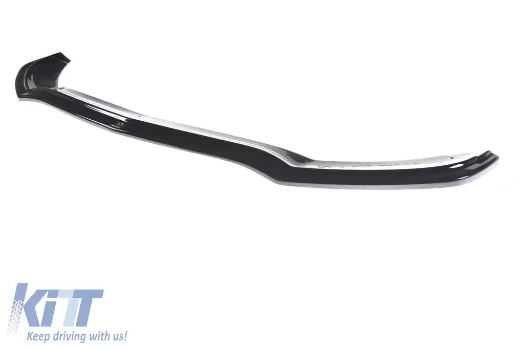 Spoiler Maxton Design potrivit pentru bara de protecție frontală A Design pe Mercedes C43 sedan W205, break S205 2016-2018, lac negru