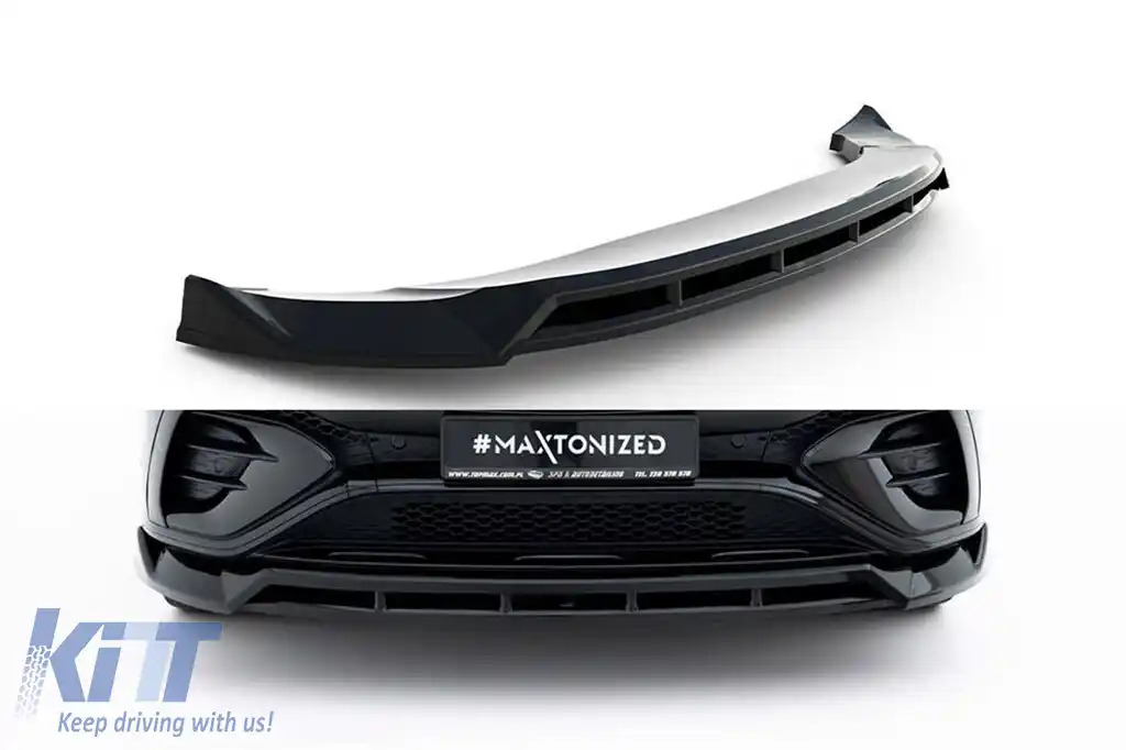 Spoiler Maxton Design potrivit pentru bara de protecție frontală a Mercedes A Design GLE 53, A Design-Line SUV W167, Coupe C167 după 2023, lac negru