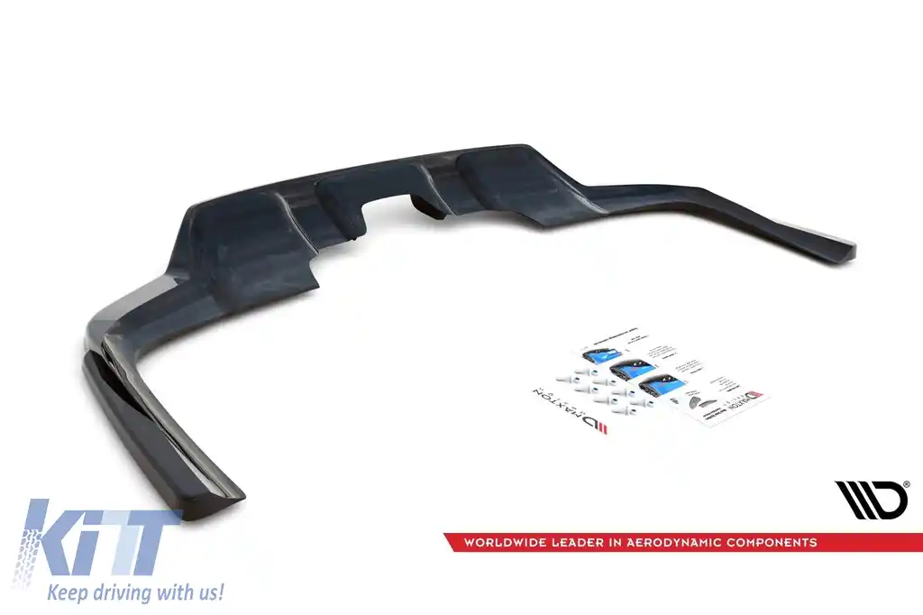 Spoiler Maxton Design potrivit pentru bara de protecție spate A Design line pe Mercedes GLS X167 după 2019, lac negru