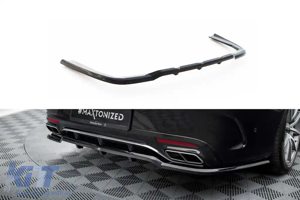 Spoiler Maxton Design potrivit pentru bara de protecție din spate A Design-Line la Mercedes S-Class C217 Coupe 2017-2020, lac negru