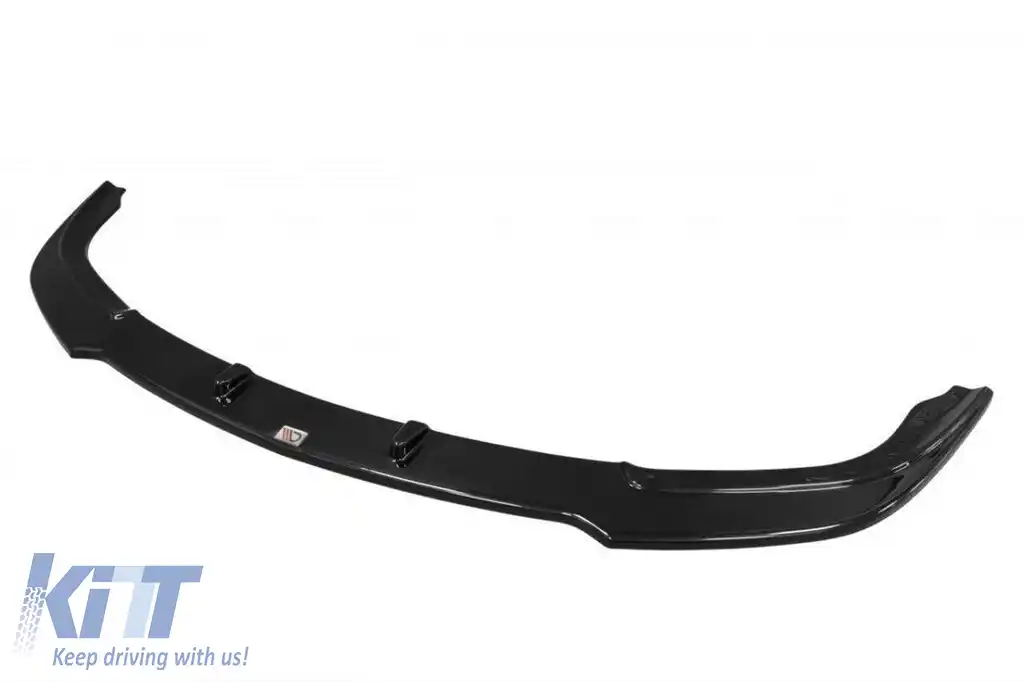 Spoiler Maxton Design potrivit pentru bara de protecție frontală standard a Mercedes CL C215 1999-2006, lac negru-image-6238865