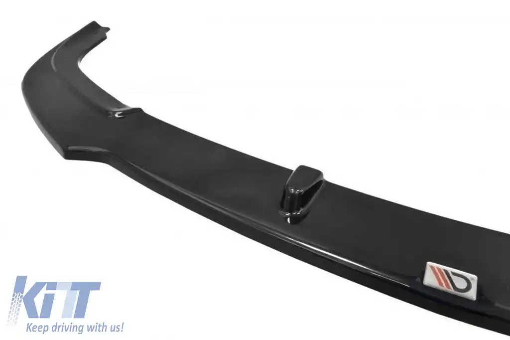 Spoiler Maxton Design potrivit pentru bara de protecție frontală standard a Mercedes CL C215 1999-2006, lac negru-image-6238866