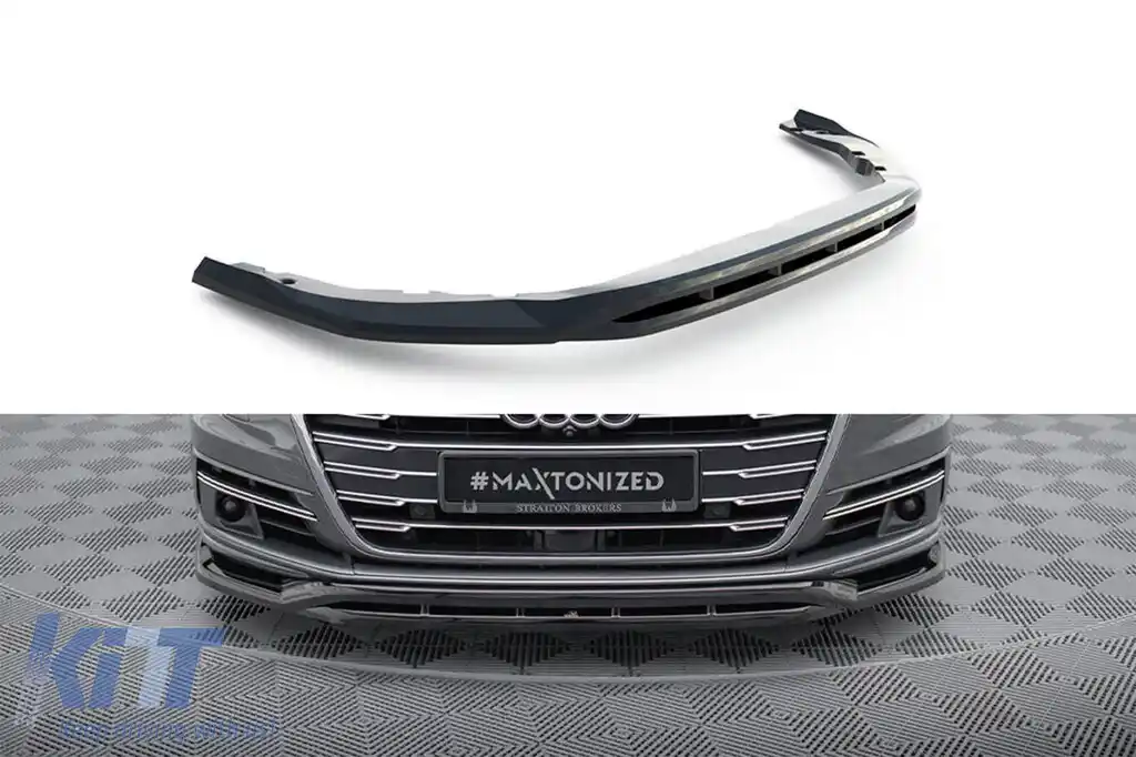 image-50-Spoiler Maxton Design potrivit pentru bara din față a Audi A8 D5 2017-2021, lac negru