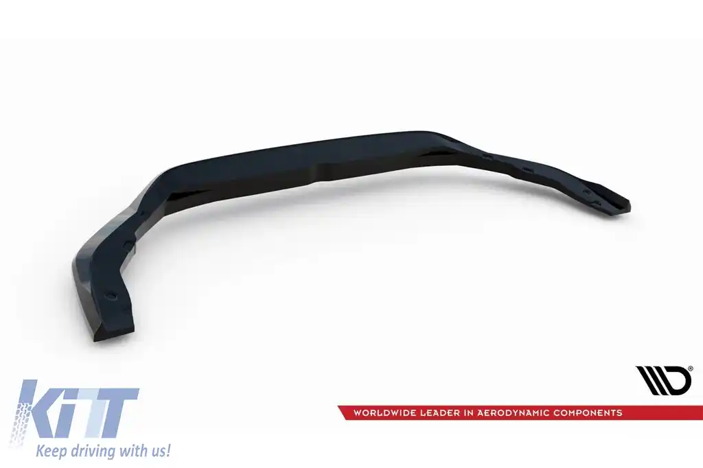 Spoiler Maxton Design potrivit pentru bara din față a Audi A8 D5 2017-2021, lac negru-image-6140248