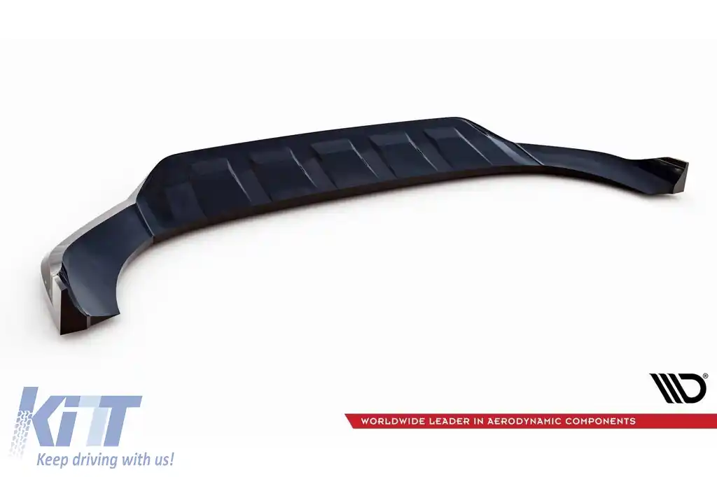 Spoiler Maxton Design potrivit pentru bara din față a Audi Q7 2015-2019, lac negru-image-6140274