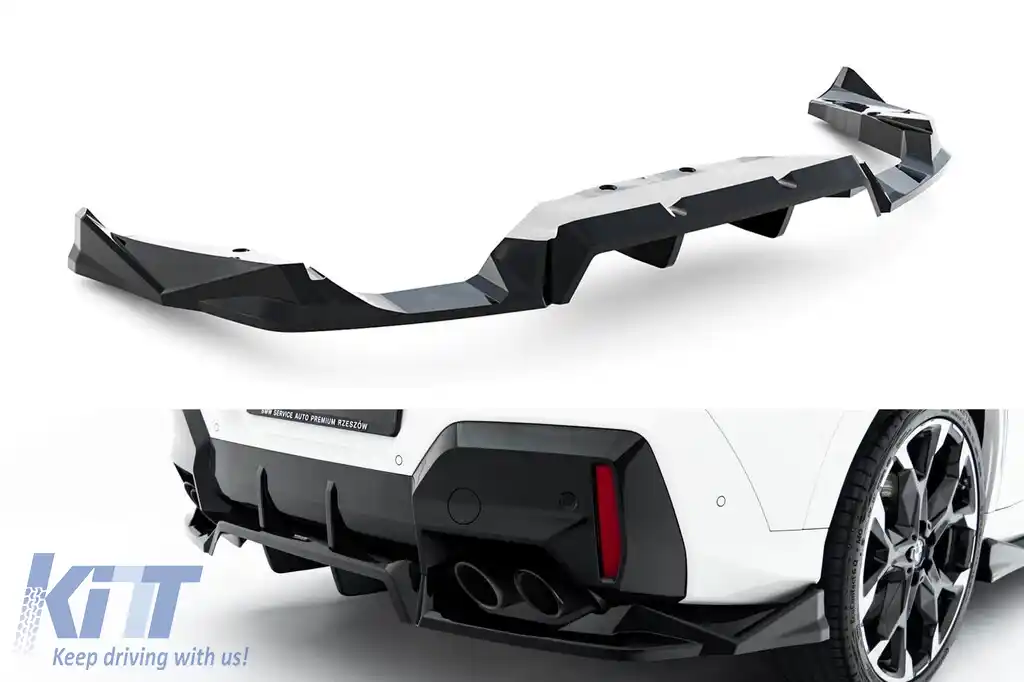 Spoiler Maxton Design potrivit pentru bara din spate a BMW X2 M pachet U10 după 2023, lac negru