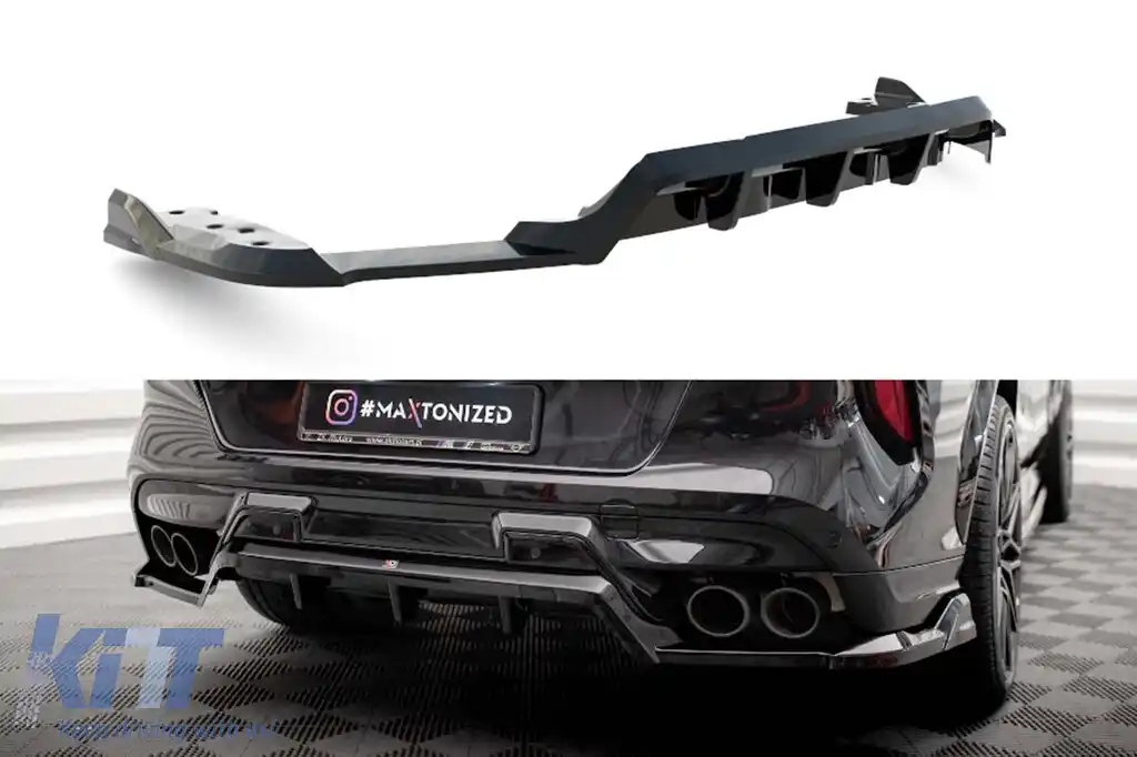 Spoiler Maxton Design potrivit pentru bara din spate a BMW X6M F96 după 2020, lac negru