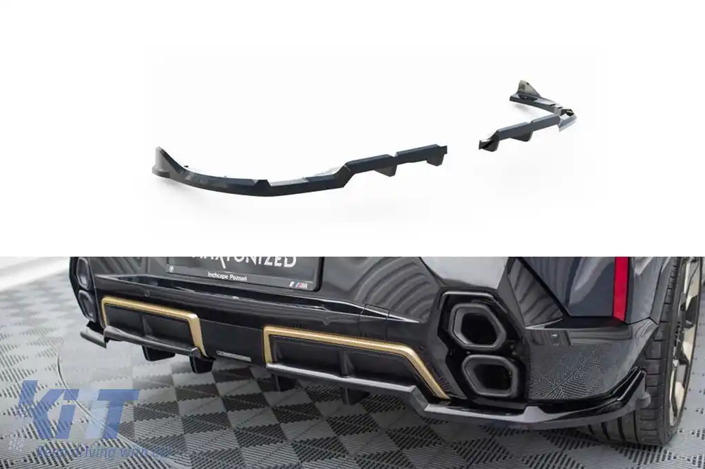 Spoiler Maxton Design potrivit pentru bara din spate a BMW XM G09 după 2022, lac negru