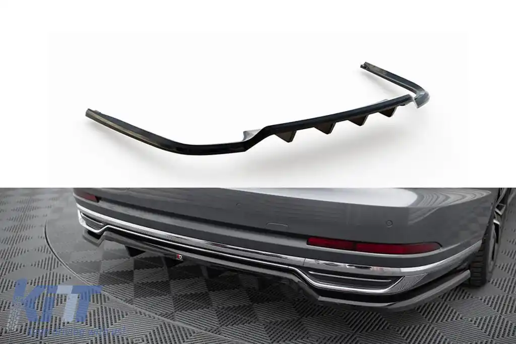 Spoiler Maxton Design potrivit pentru bara spate a Audi A8 D5 2017-2021, lac negru