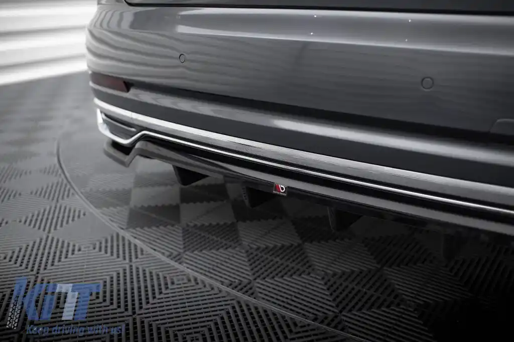 Spoiler Maxton Design potrivit pentru bara spate a Audi A8 D5 2017-2021, lac negru-image-6140258