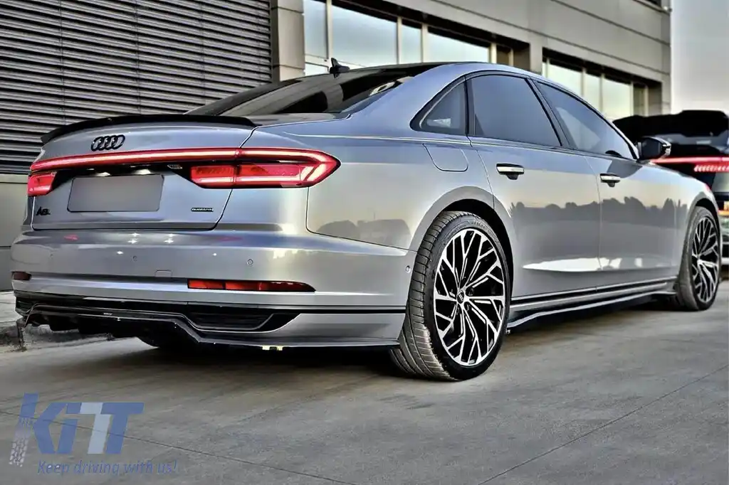 Spoiler Maxton Design potrivit pentru bara spate a Audi A8 D5 2017-2021, lac negru-image-6140263