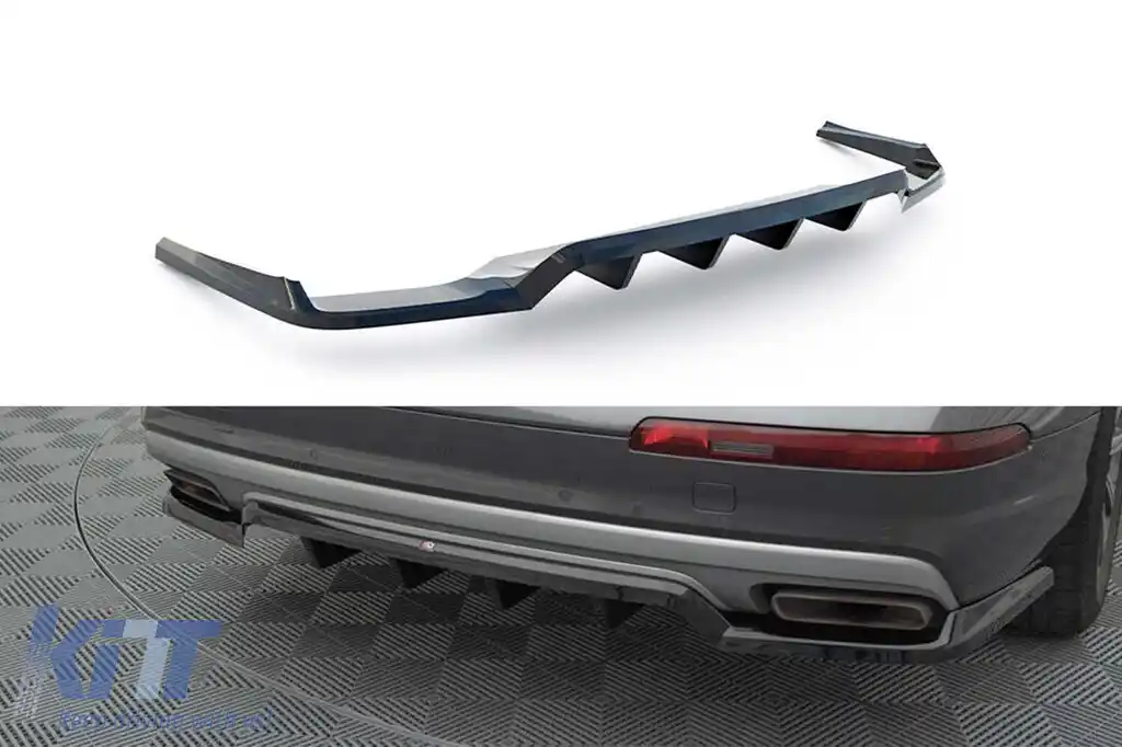 image-57-Spoiler Maxton Design potrivit pentru bara spate a Audi Q7 2015-2019, lac negru