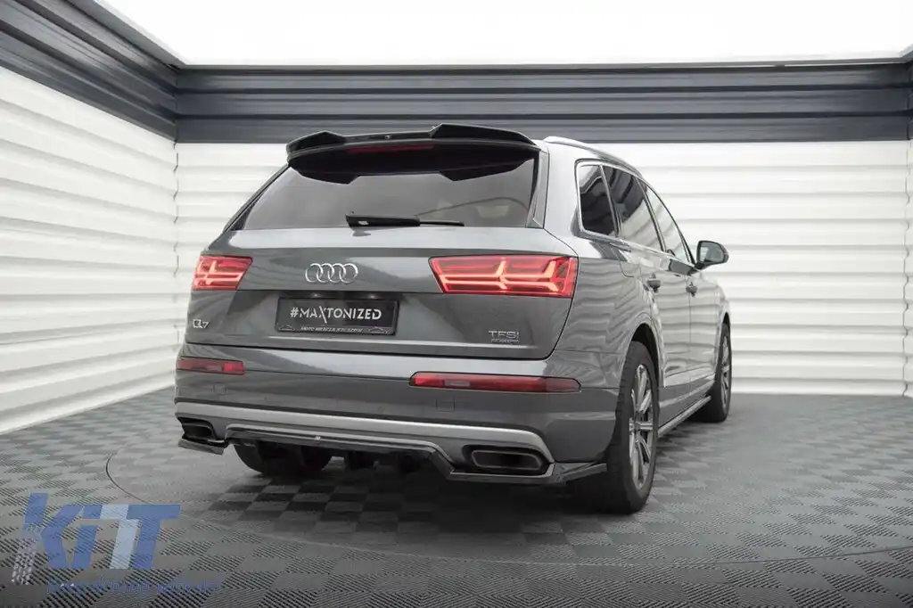 Spoiler Maxton Design potrivit pentru bara spate a Audi Q7 2015-2019, lac negru-image-6140289