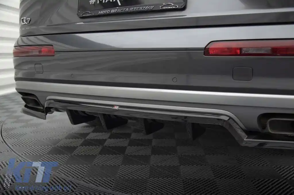 Spoiler Maxton Design potrivit pentru bara spate a Audi Q7 2015-2019, lac negru-image-6140290