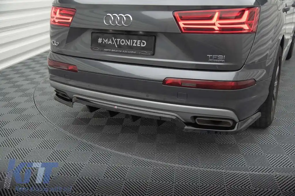 Spoiler Maxton Design potrivit pentru bara spate a Audi Q7 2015-2019, lac negru-image-6140291