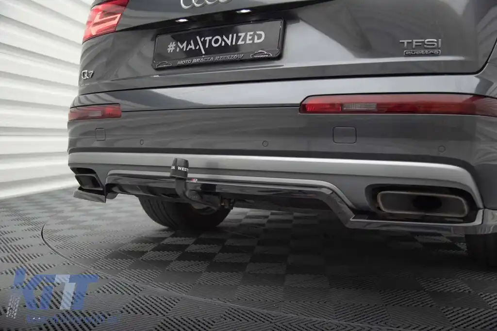 Spoiler Maxton Design potrivit pentru bara spate a Audi Q7 2015-2019, lac negru-image-6140292