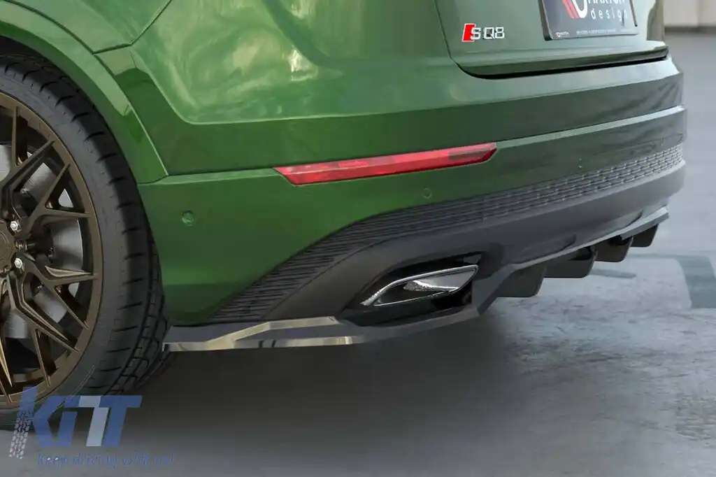 Spoiler Maxton Design potrivit pentru bara spate a Audi Q8 după 2023, lac negru-image-6140309