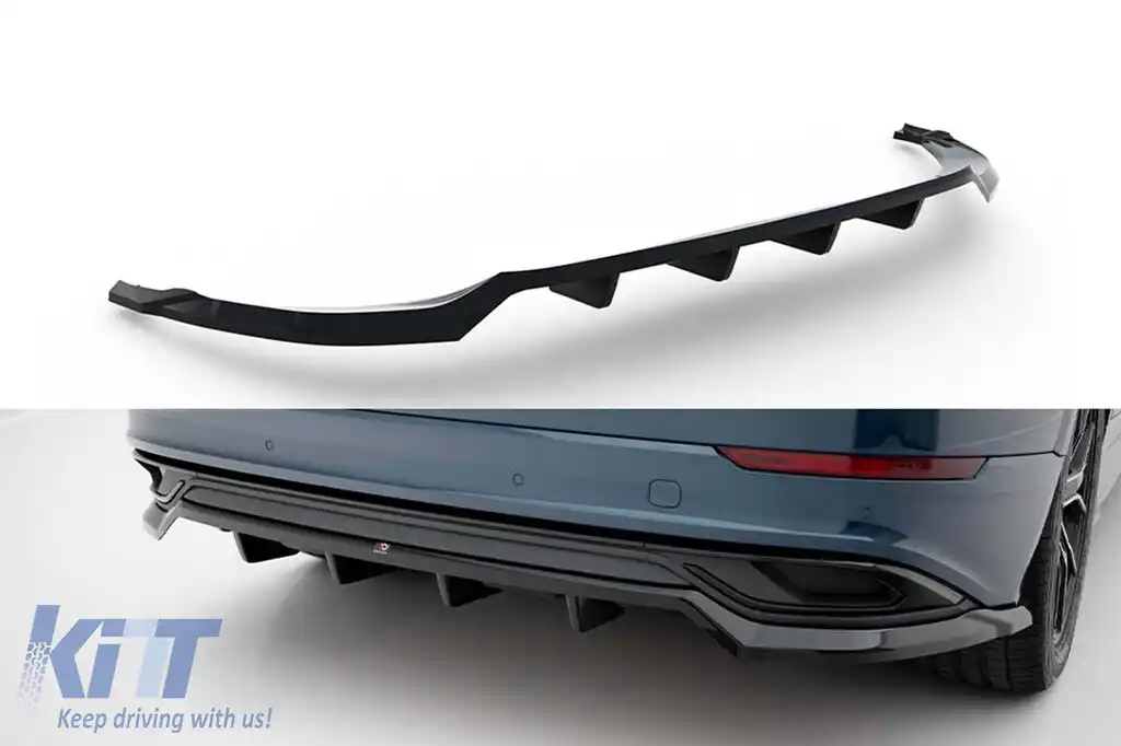 Spoiler Maxton Design potrivit pentru bara spate a Audi Q8 2018-2023, lac negru