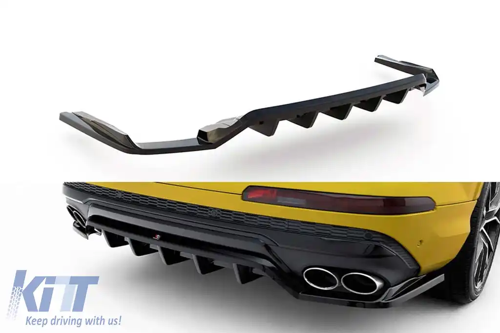 Spoiler Maxton Design potrivit pentru bara spate a Audi SQ7 2019-2023, lac negru