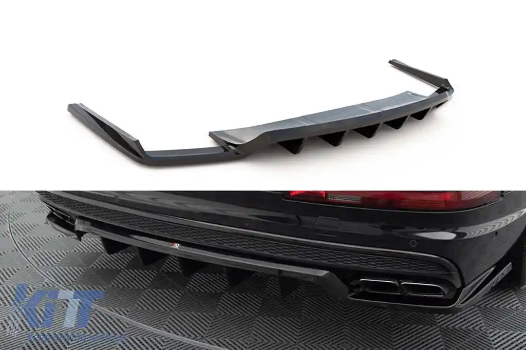 Spoiler Maxton Design potrivit pentru bara spate a Audi SQ7 2016-2019, lac negru