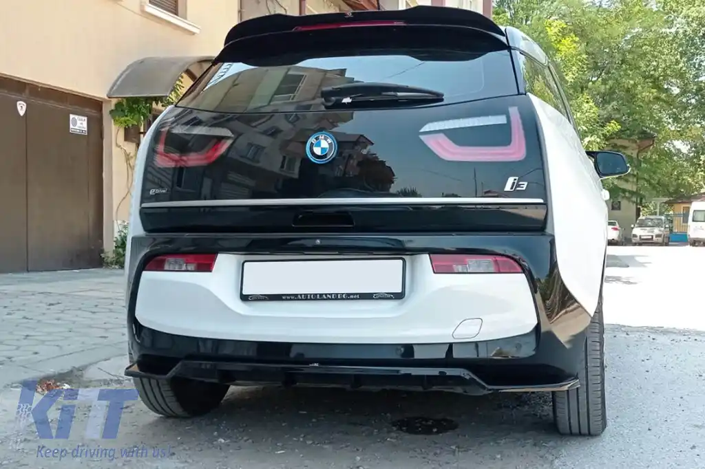Spoiler Maxton Design potrivit pentru bara spate a BMW i3 2017-2022, lac negru-image-6143935