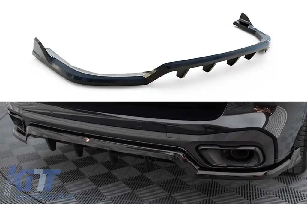 Spoiler Maxton Design potrivit pentru bara spate a BMW X5 G05 cu pachet M 2018-2023, lac negru