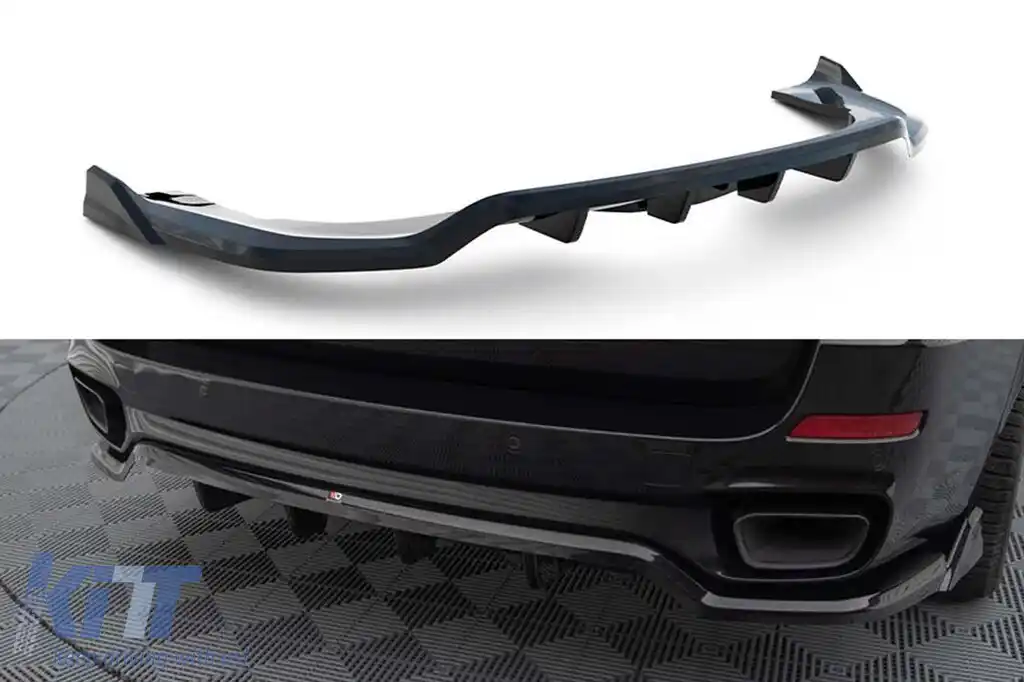 Spoiler Maxton Design potrivit pentru bara spate a BMW X5 F15 cu pachet M 2013-2018, lac negru