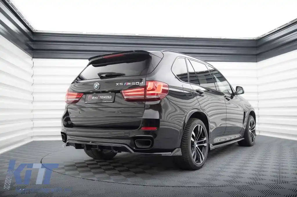 Spoiler Maxton Design potrivit pentru bara spate a BMW X5 F15 cu pachet M 2013-2018, lac negru-image-6144222