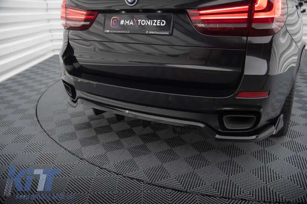Spoiler Maxton Design potrivit pentru bara spate a BMW X5 F15 cu pachet M 2013-2018, lac negru-image-6144225
