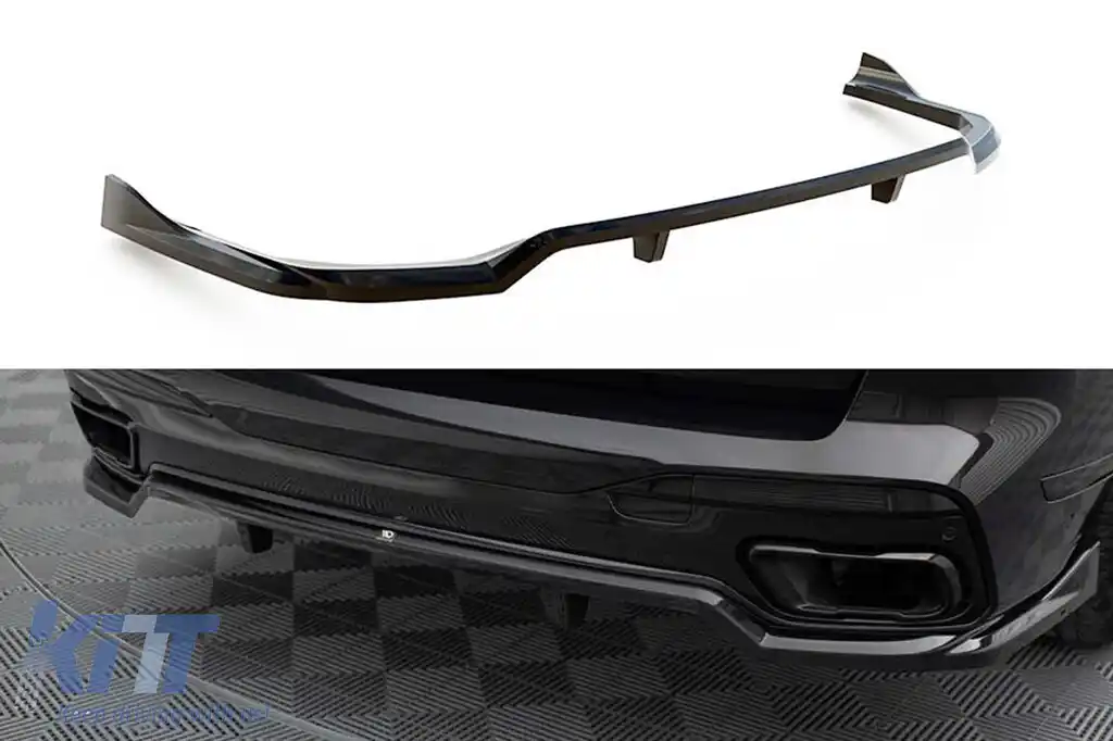 Spoiler Maxton Design potrivit pentru bara spate a BMW X7 G07 cu pachet M după 2022, lac negru