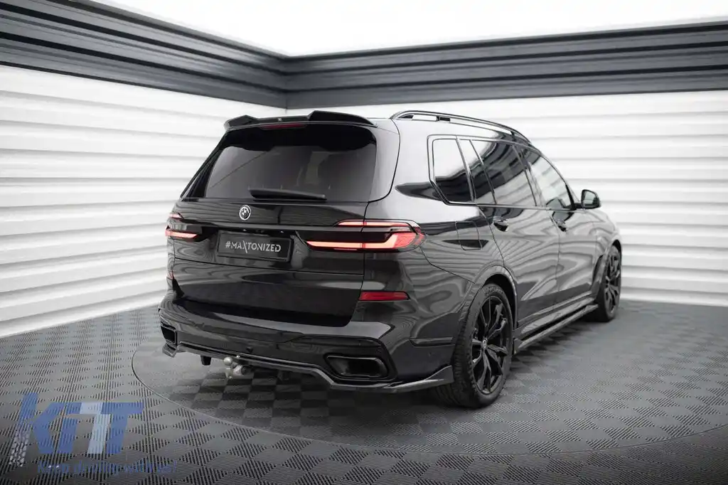 Spoiler Maxton Design potrivit pentru bara spate a BMW X7 G07 cu pachet M după 2022, lac negru-image-6144268