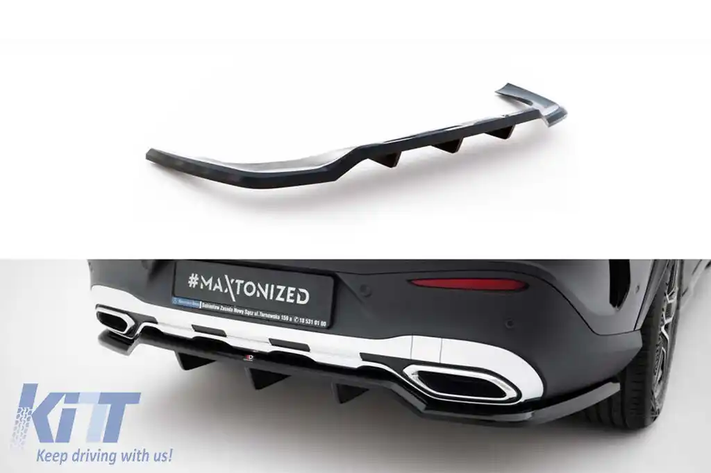 Spoiler Maxton Design potrivit pentru bara spate a Mercedes GLC Coupe A Design-Line C254 după 2022, lac negru