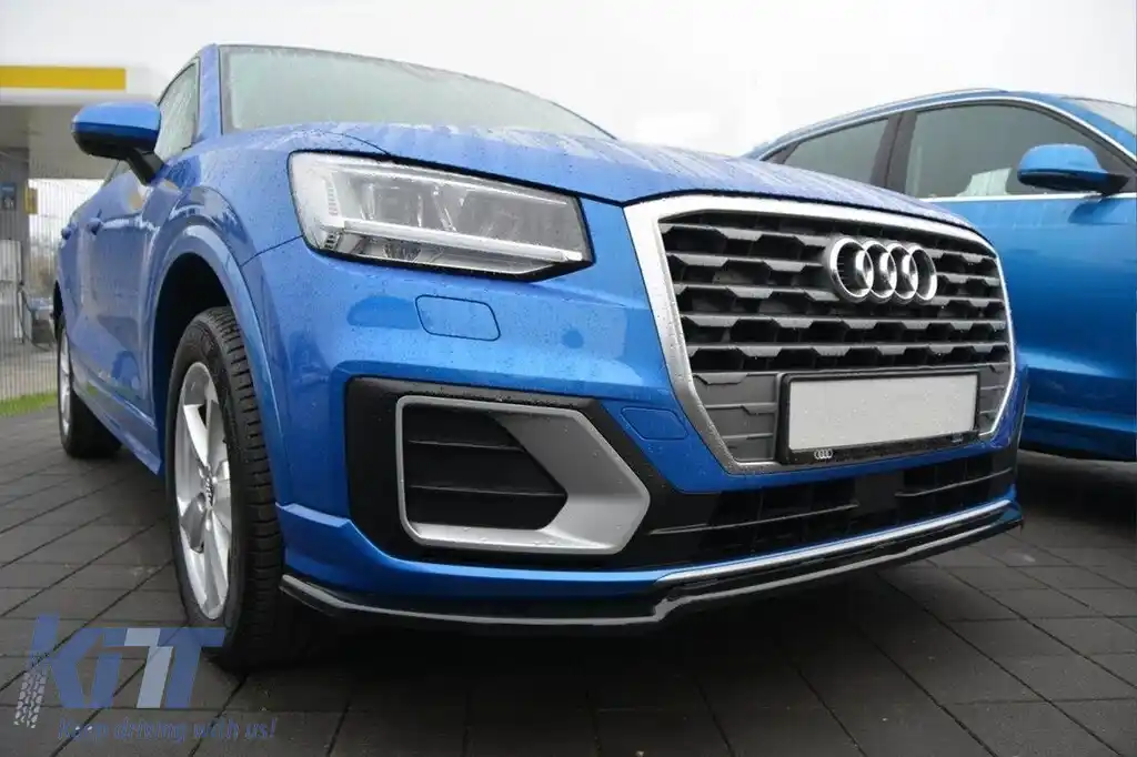 image-52-Spoiler Maxton Design potrivit pentru bara frontală a Audi Q2 Sport după 2016, lac negru