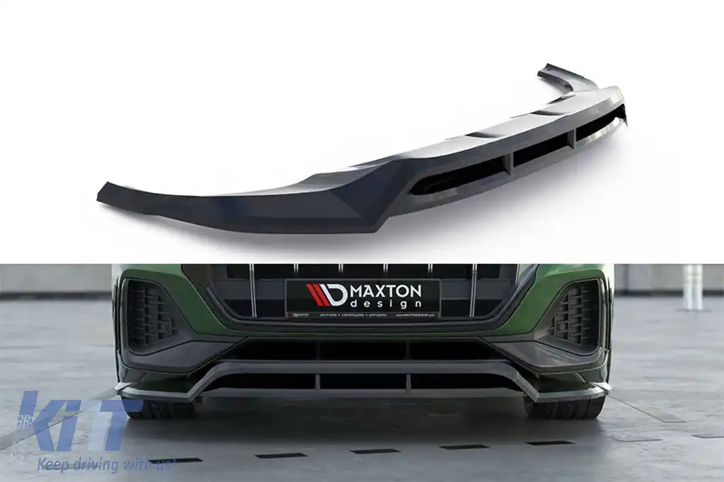 image-59-Spoiler Maxton Design potrivit pentru bara frontală a Audi Q8 după 2023, lac negru
