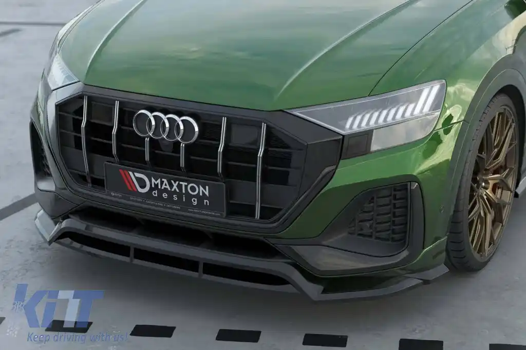Spoiler Maxton Design potrivit pentru bara frontală a Audi Q8 după 2023, lac negru-image-6140303